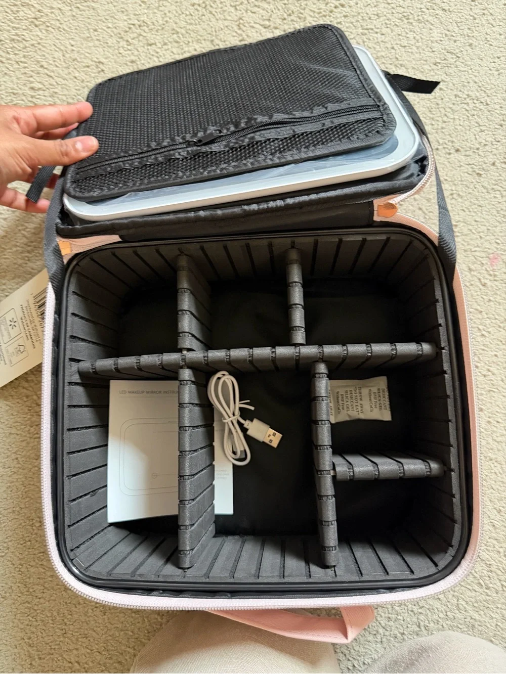 Pink Cosmetic Organizer Travel Case